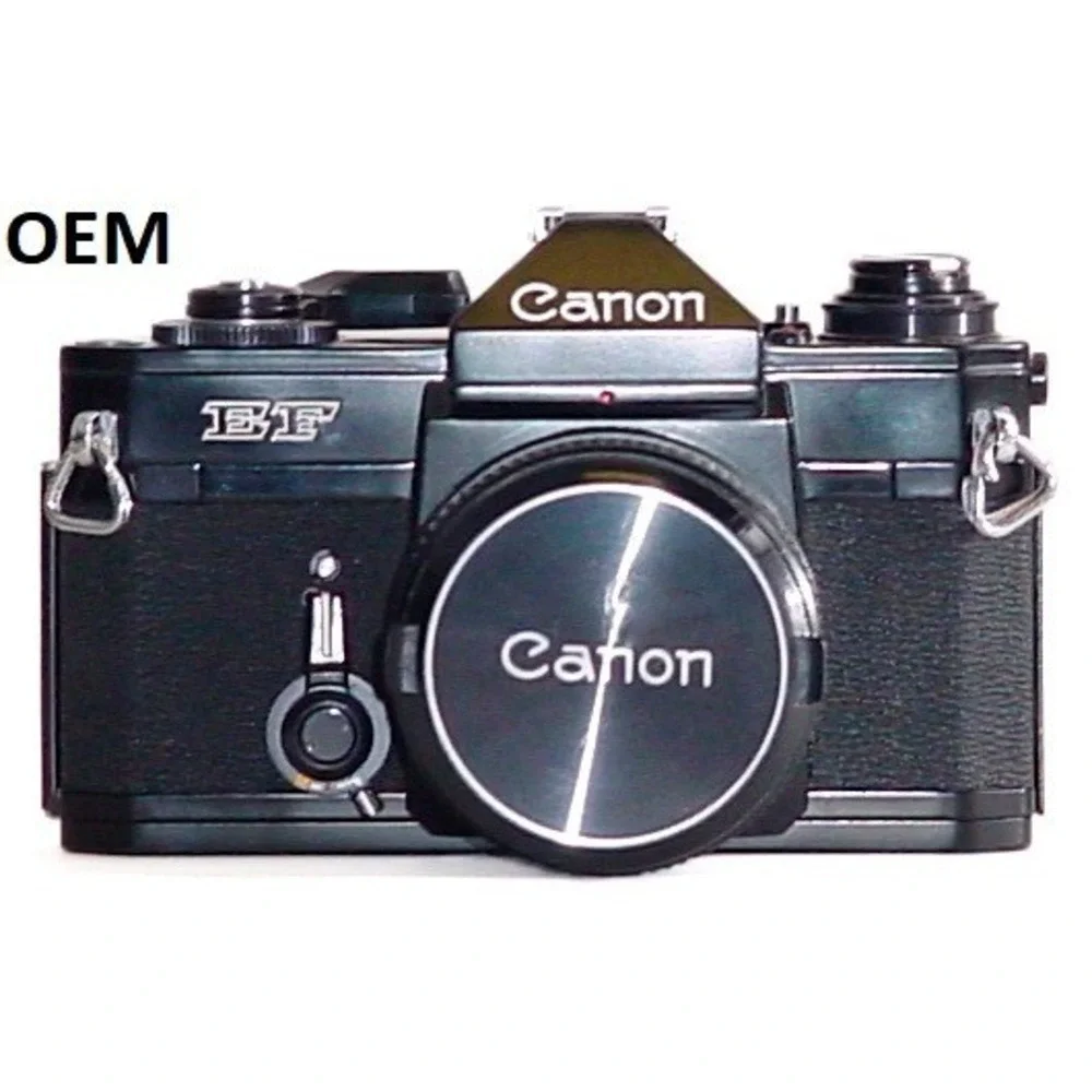 Vintage Canon EF SLR 35mm Film Camera with 135‎ mm Zoom Lens, Made in Japan